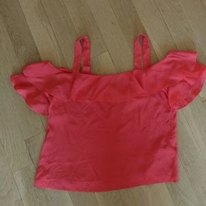 J.Crew Coral off the shoulder top